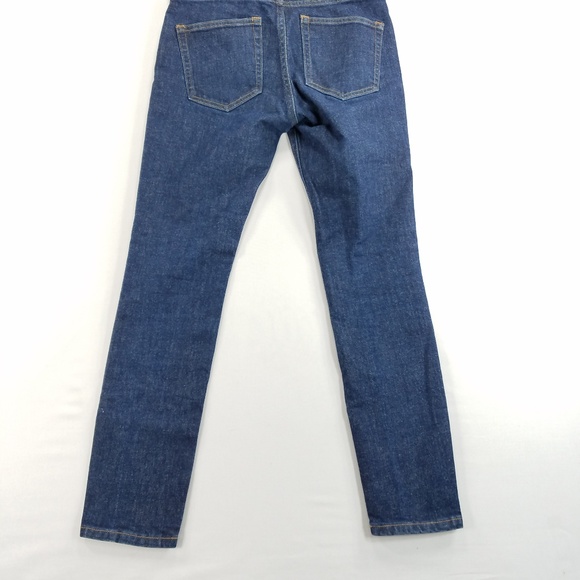 Everlane Blue Jeans Stretchy Dk Denim Mid-Rise Skinny Ankle Pants 27R (28x27) - Picture 2 of 14